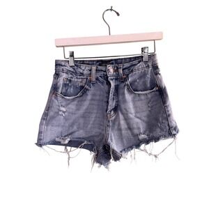 Wild Fable Super High-Rise Cutoff Shorts Light Wash Distressed Denim Blue Size 0